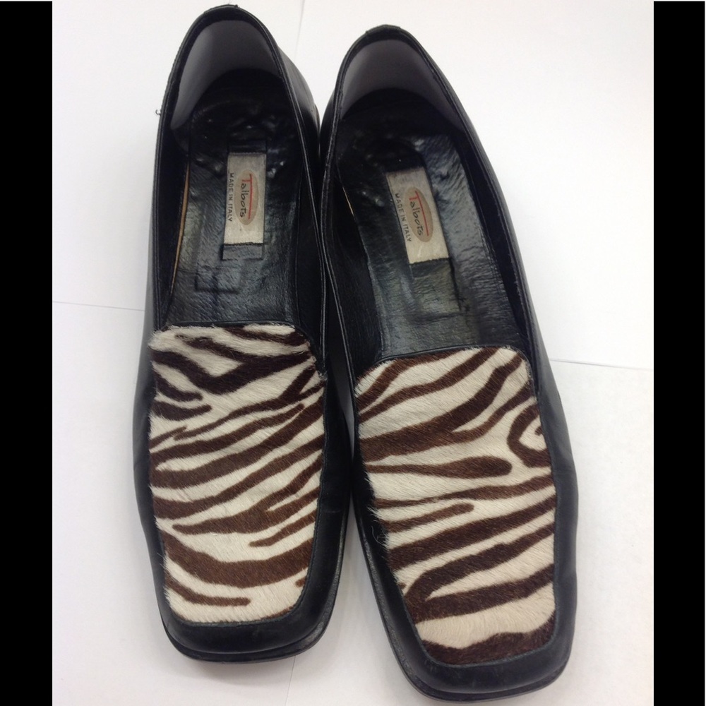 Talbots Italian Leather and Calf Hair Loafers